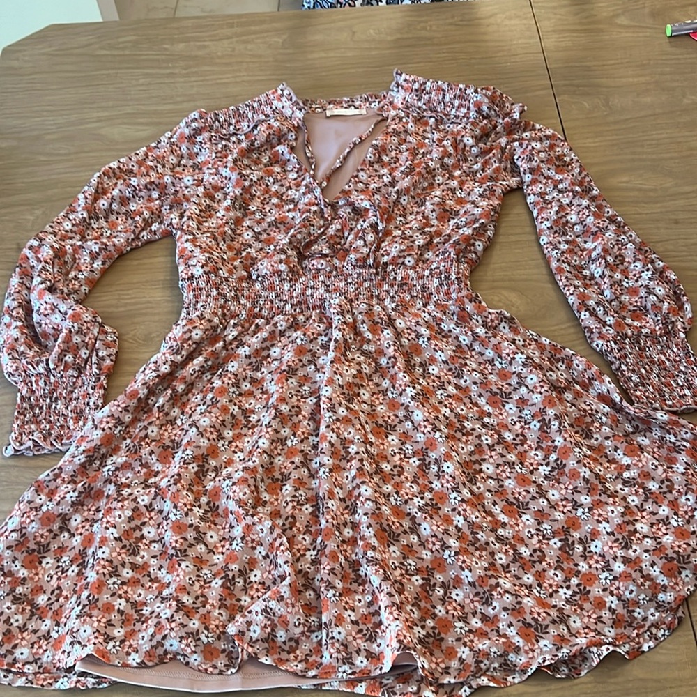 Altar’d State long sleeve flowered printed dress.